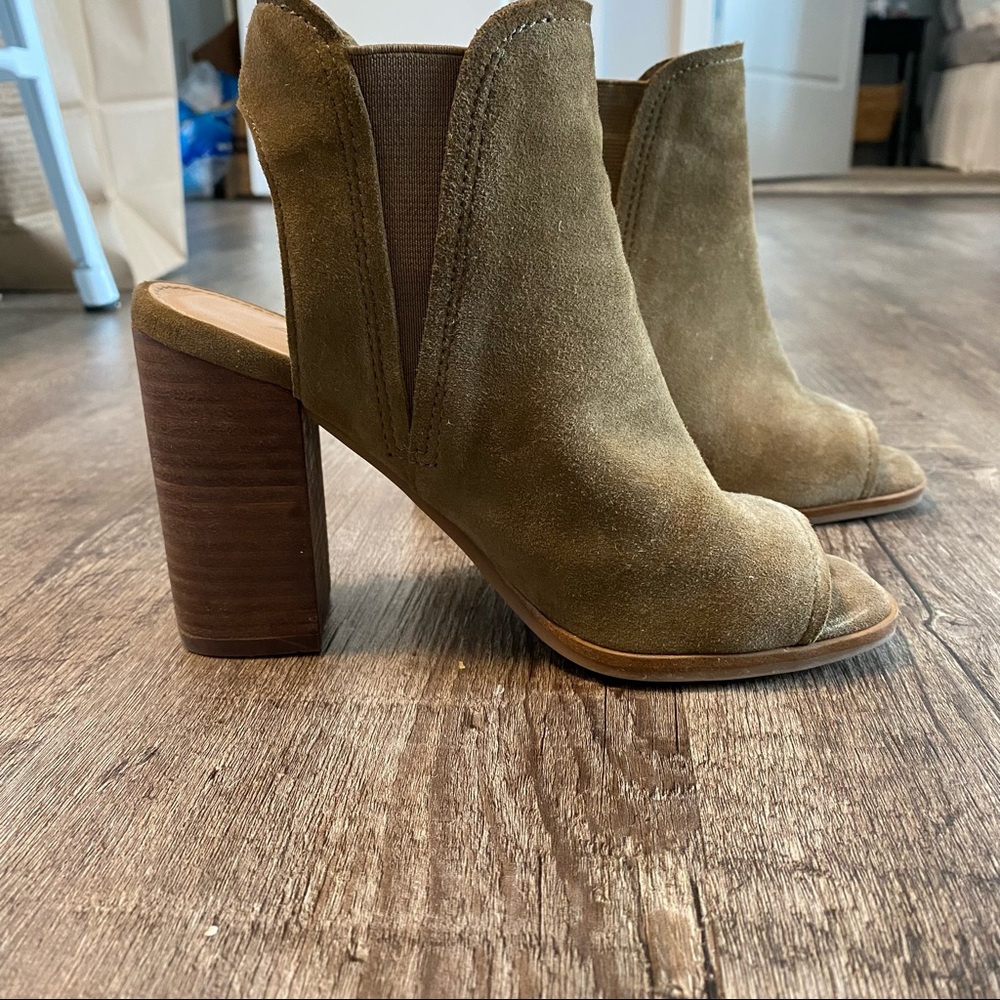 Aldo Suede Open Toe Booties - image 1